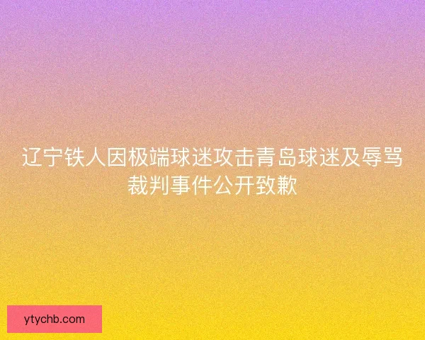 辽宁铁人因极端球迷攻击青岛球迷及辱骂裁判事件公开致歉